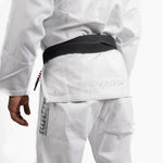 BJJ Gi Tatami Fightwear Estilo Black Label bianco-grigio