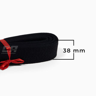 Ceinture noir Arawaza Coton de luxe 38 mm