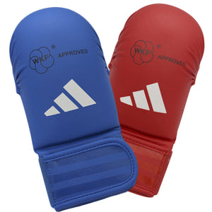 Gants de Karate-Kumite Adidas Rouge et bleu homologué WKF sans pouces