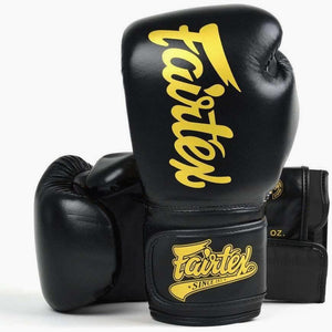 Guantoni Muay Thai Fairtex Super Sparring BGV18 Nero-nero