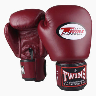 Gants de Muay Thai Twins Special BGVL3 Rouge vin