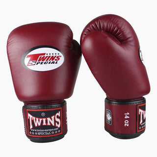 Gants de Muay Thai Twins Special BGVL3 Rouge vin