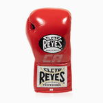 Gants de boxe Cleto Reyes Professionnel CB2 Rouge-Noir avec lacets 