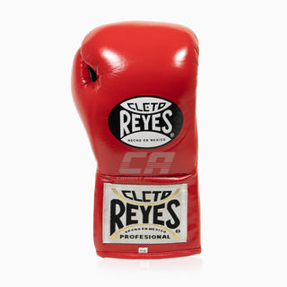 Gants de boxe Cleto Reyes Professionnel CB2 Rouge-Noir avec lacets 