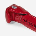 Gants de boxe Cleto Reyes Safetec CB4 Rouge-noir avec lacets