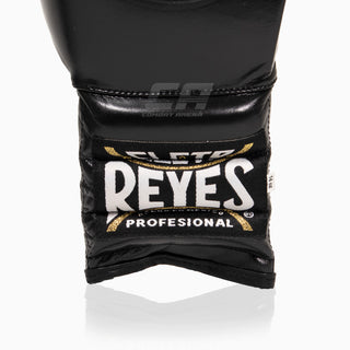 Gants de boxe Cleto Reyes Entraînement traditionnel CE4 Noir-argenté avec lacets