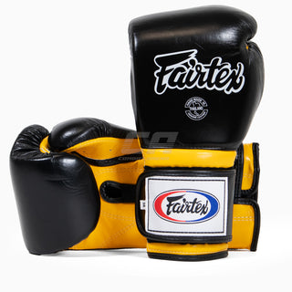 Gants de boxe Fairtex Style mexicain BGV9 Noir-Jaune