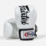 Gants de Muay Thai Fairtex BGV19 Deluxe Blanc