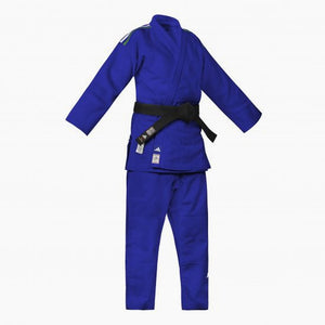 Judogi bleu Adidas J730 Champion III IJF rayures fines Italie