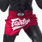 Pantaloncini kick-thai Fairtex BS1704 Rosso-bianco