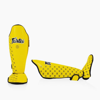 Paratibia Fairtex Competition SP5 con parapiedi Giallo-Combat Arena