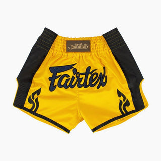 Pantaloncini kick-thai Fairtex BS1701 Giallo-Combat Arena