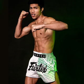 Shorts de kick-thai Fairtex BS1923 Racer White