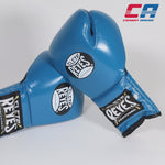 Gants de boxe Cleto Reyes Entraînement traditionnel CE4 Bleu-noir avec lacets