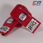 Gants de boxe Cleto Reyes Safetec CB4 Rouge-noir avec lacets