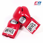 Gants de boxe Cleto Reyes Professionnel CB2 Rouge-Noir avec lacets 